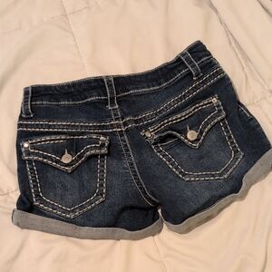Knox Rose Dark Blue Jean Shorts